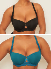 Daley Lace Bra Bundle : Black & Blue Coral