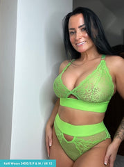 Julisa Bralette & Brief Set : Vibrant Lime