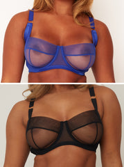 Raya Bra Bundle : Black & Cobalt