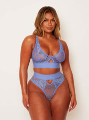 Julisa Bralette & Brief Set : Carolina Blue