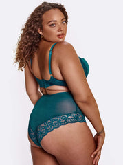 Daley Lace Bra & Brief Set : Blue Coral