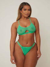 Sunnie Bralette & Brief Set : Fern Green
