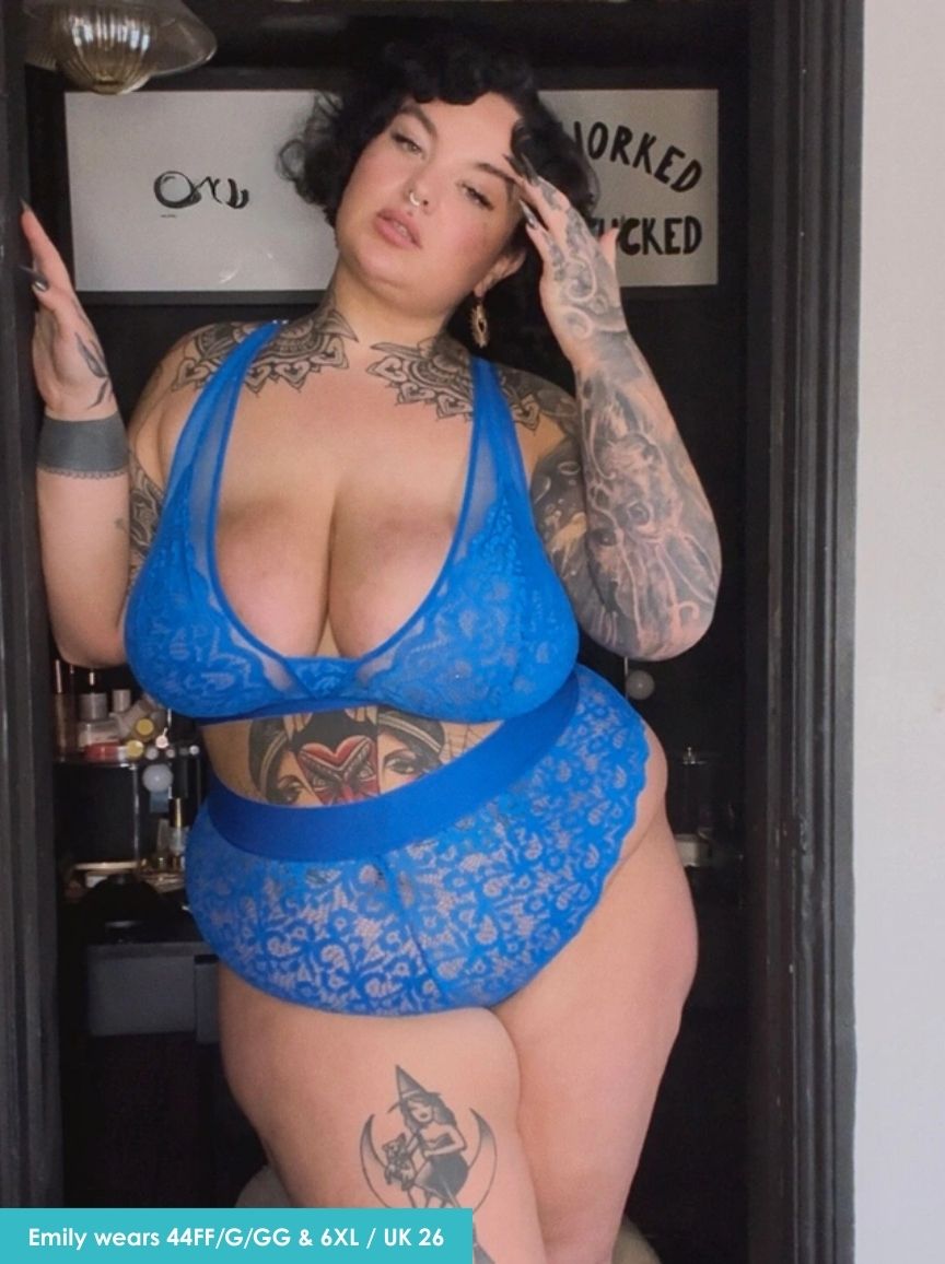 Hallie Bralette & Brief Set : Dazzling Blue