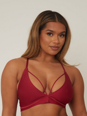 Casey Bralette : Wine Red