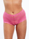 a lace neon pink short style knicker 