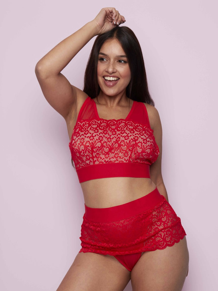 Gigi Bralette : Scarlet Red