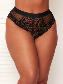  Riley high waisted brief in midnight black